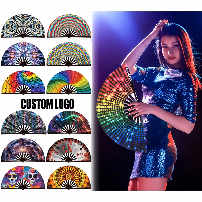 Satin Folding Dance Hand Fan