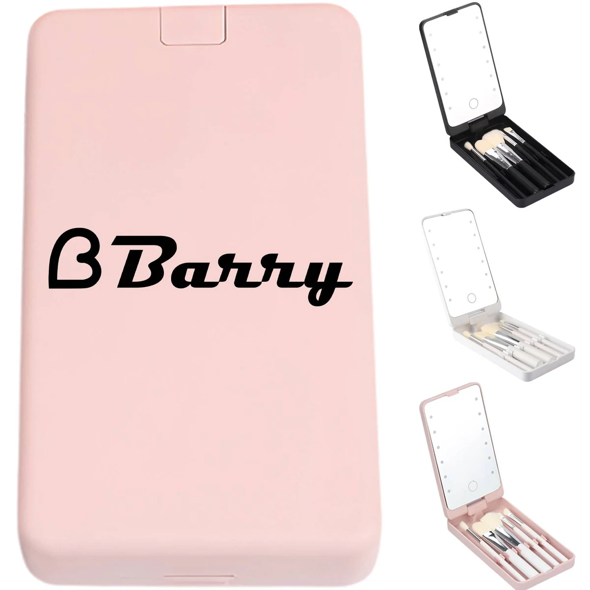 LED Foldable Makeup Mirror w/Brush 1
