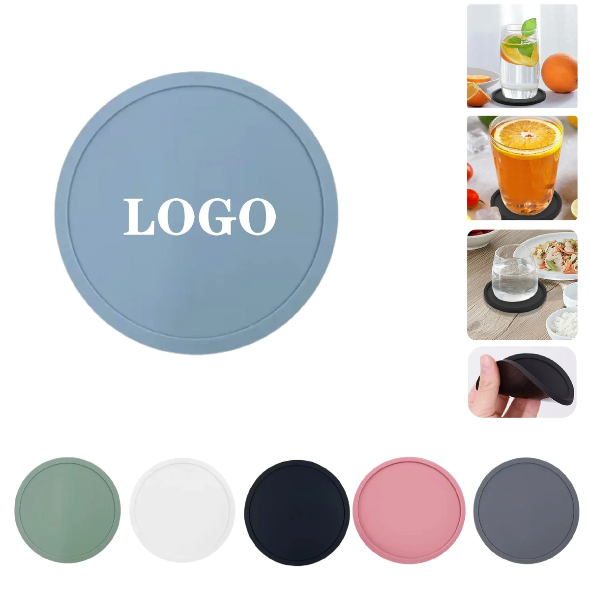 MOQ 5 pcs Round Silicone Cup Mat 1