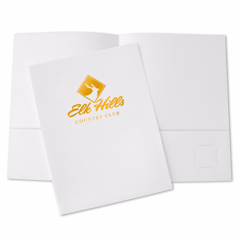 Presentation Folders – Standard White Gloss Stock
