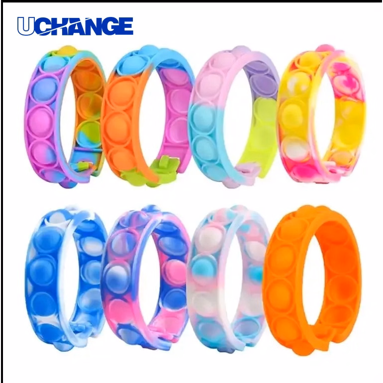 Camouflage Bubble Sensory Fidget Wristband Stress Toy for Daily Wear