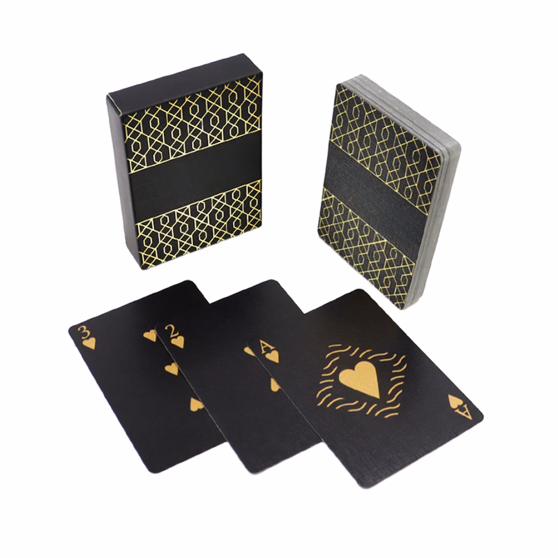 MOQ 100 PCS Gold Fool Stamped Playing Cards for Poker
