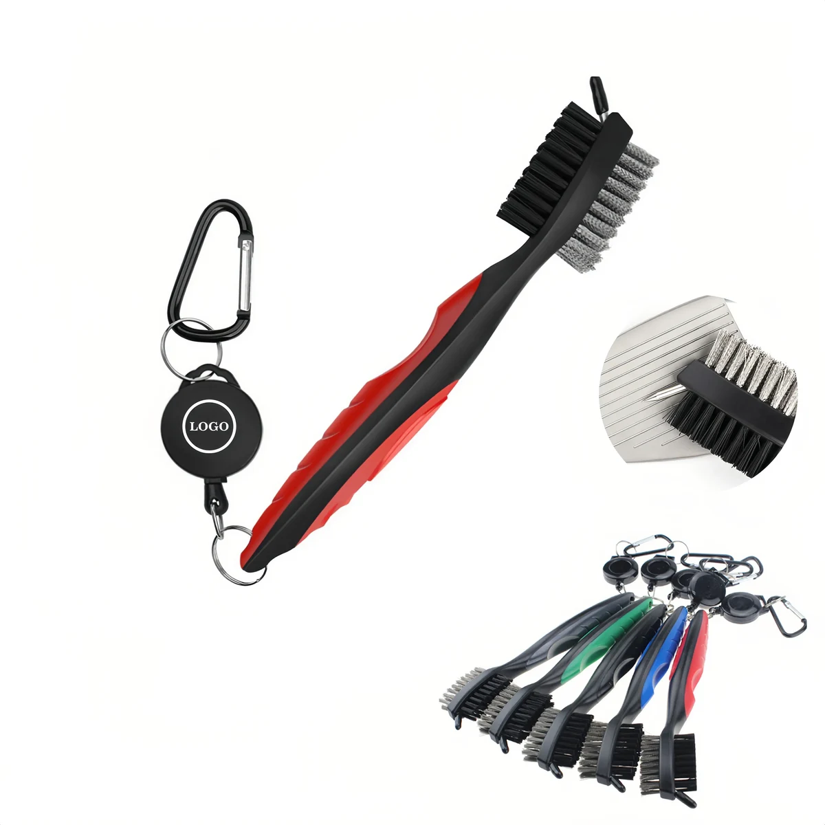 Golf Club Cleaning Brush Dual-Bristle 1