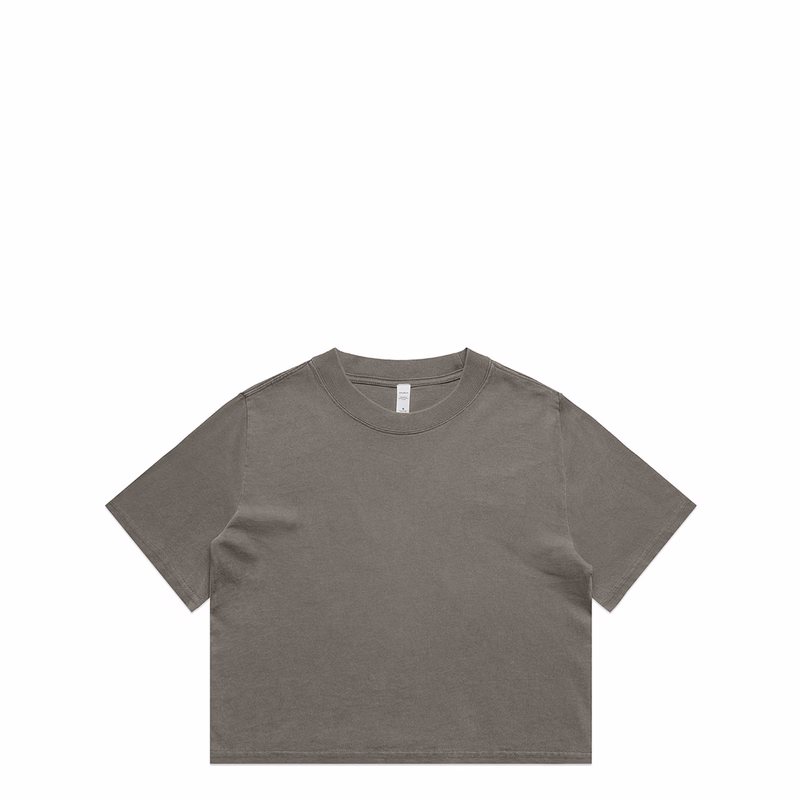 Wo's Heavy Faded Crop Tee | 4089