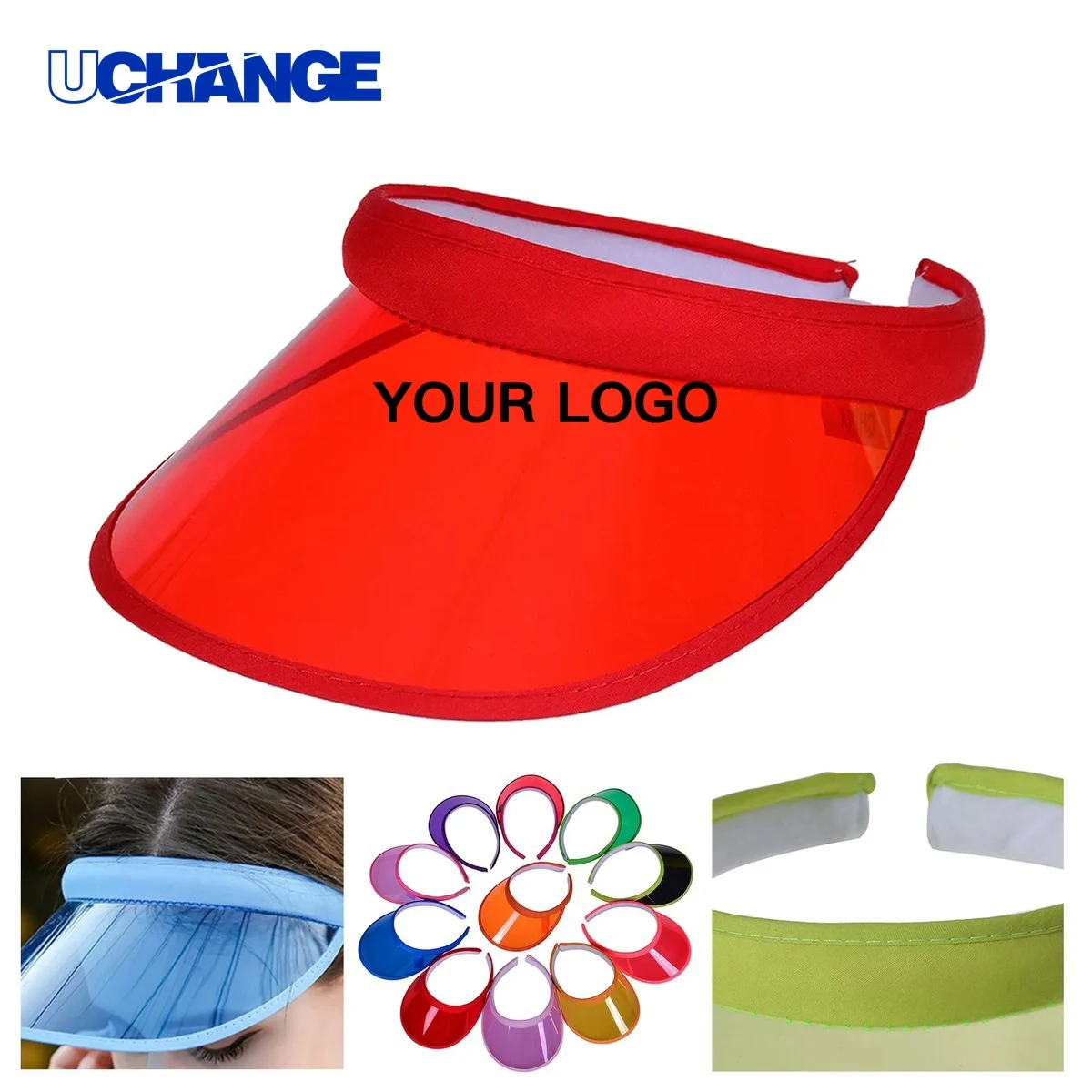 Clear PVC Visor Hat with Adjustable Fit 1