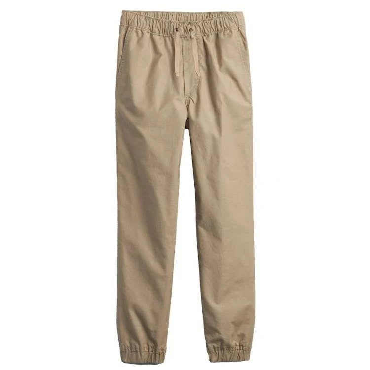 Boys' Slim Fit Twill Joggers - Khaki L 14/16 1