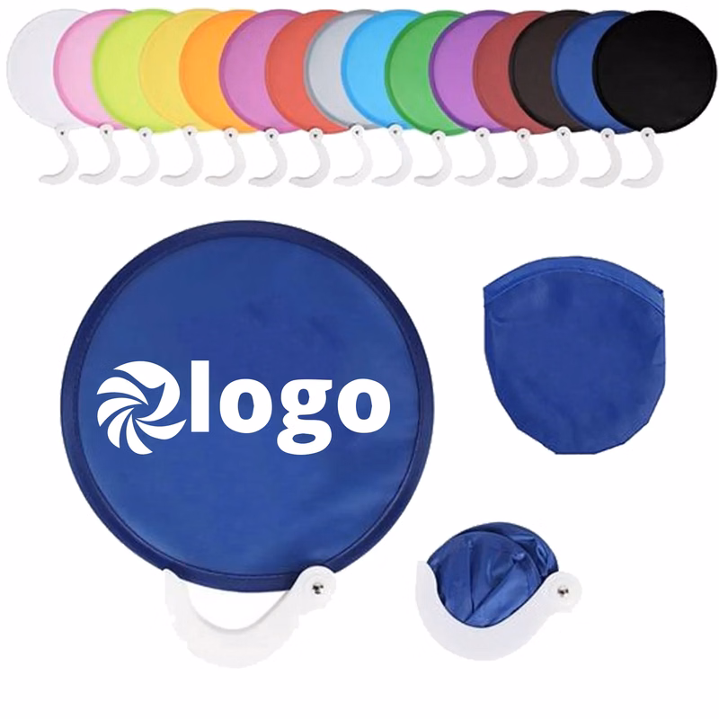 Folding Flying Disc Advertising Handheld Fan