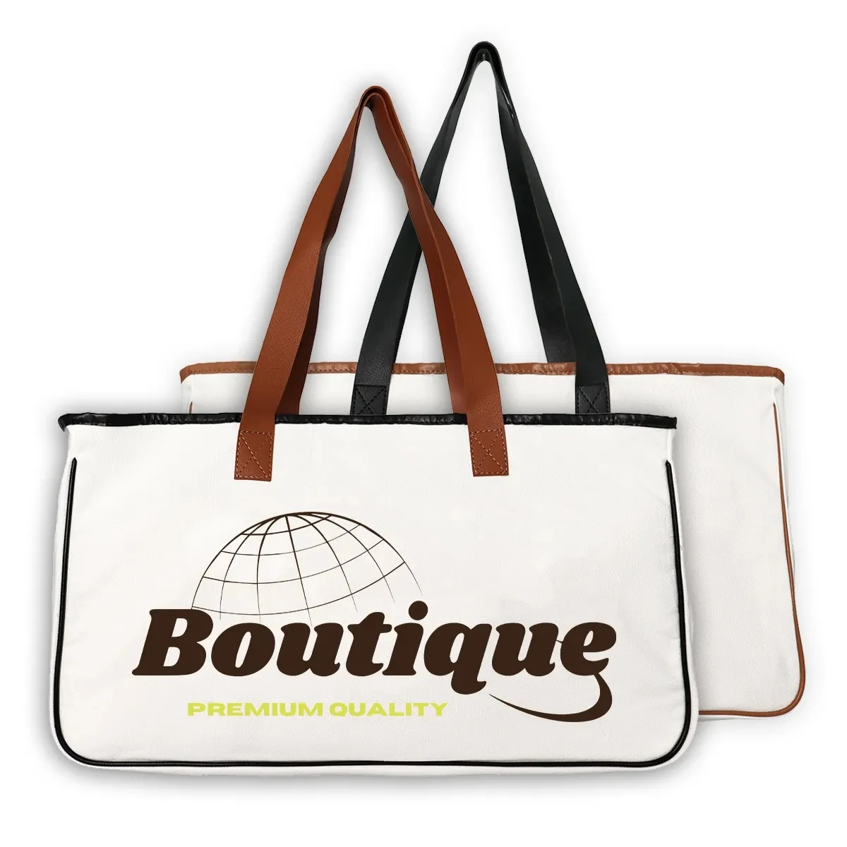 Custom Large Capacity Canvas Grocery Bags, custom tote bag with logo imprint 1