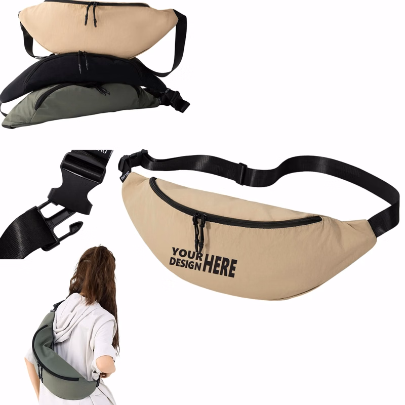 Large Nylon Fanny Pack, Outdoor Sports Crossbody