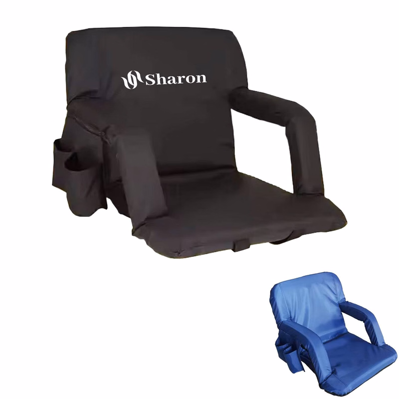 Heated stadium seat cover without battery