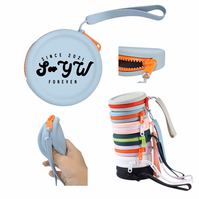 Portable Round Silicone Coin Pouch