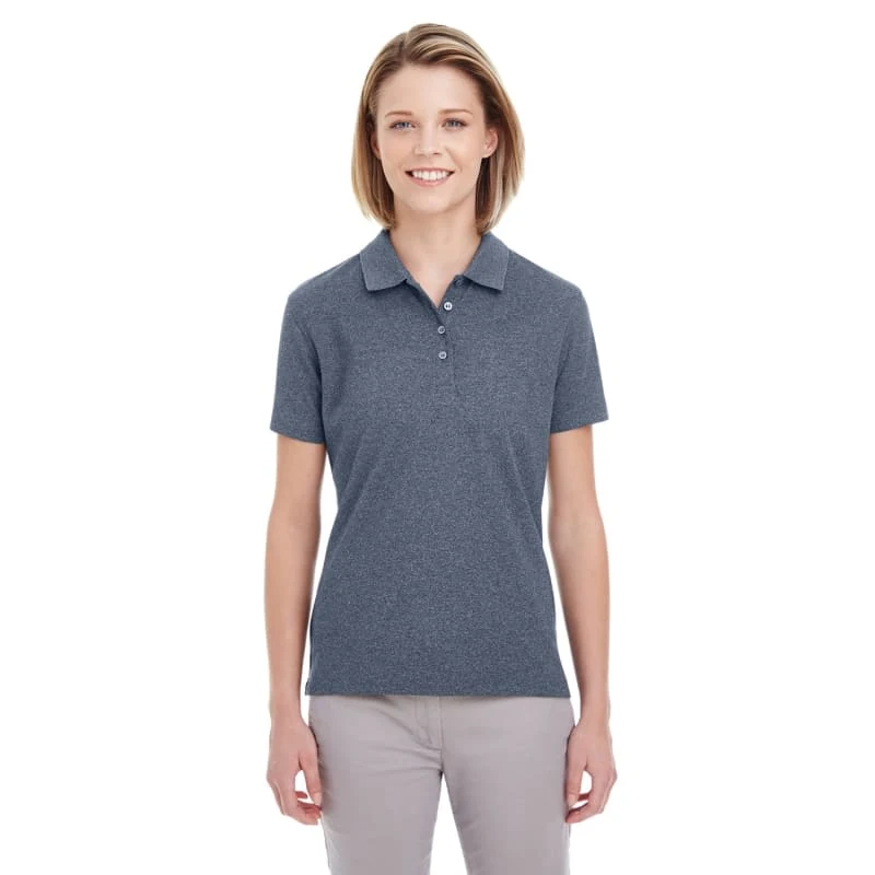 UltraClub Ladies' Heathered Piqué Polo 1