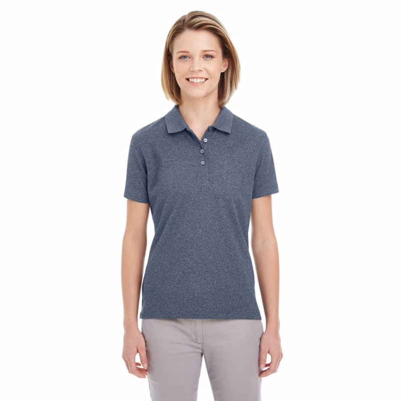 UltraClub Ladies' Heathered Piqué Polo