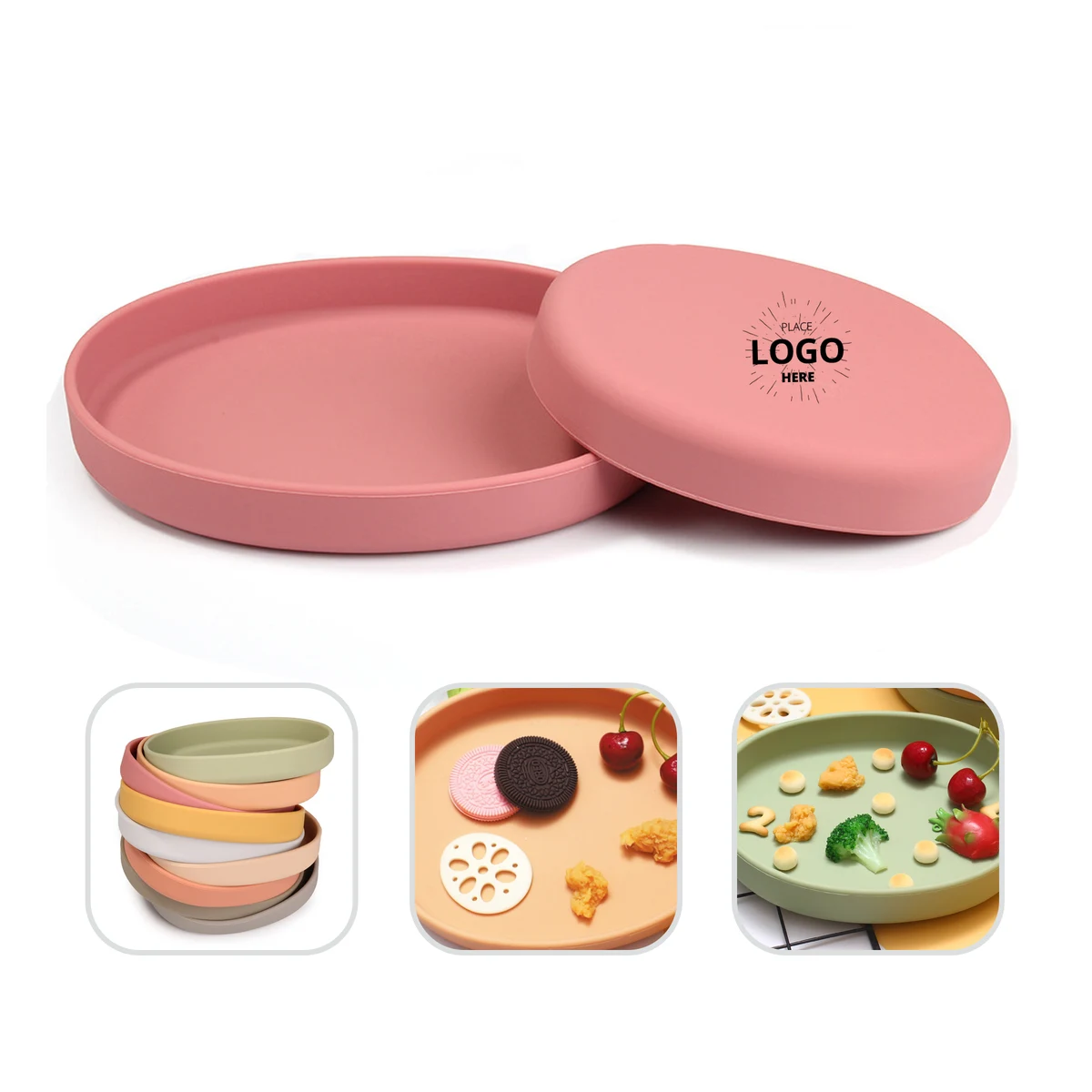 Round Silicone Kids Food Plate 1
