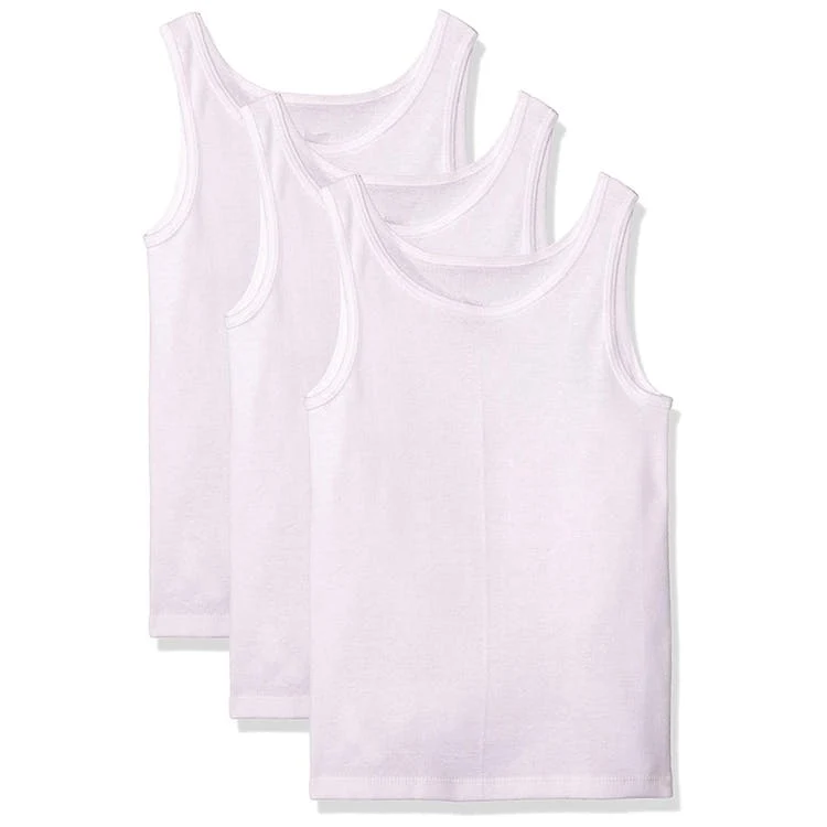 Toddler Cotton Girls' Tanks - White 2T-3T 3 Pack 1