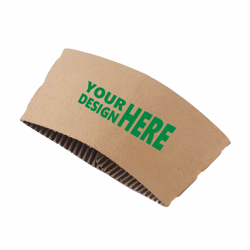 MOQ50 Eco-Friendly Disposable Coffee Cup Sleeve Insulator