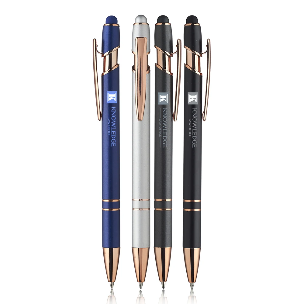 Metal Stylus Pen with Rose Gold Trim 1