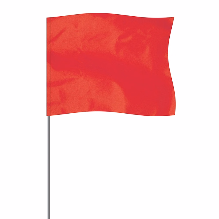 Red 4" x 5" Marker Flag on a 21" Wire