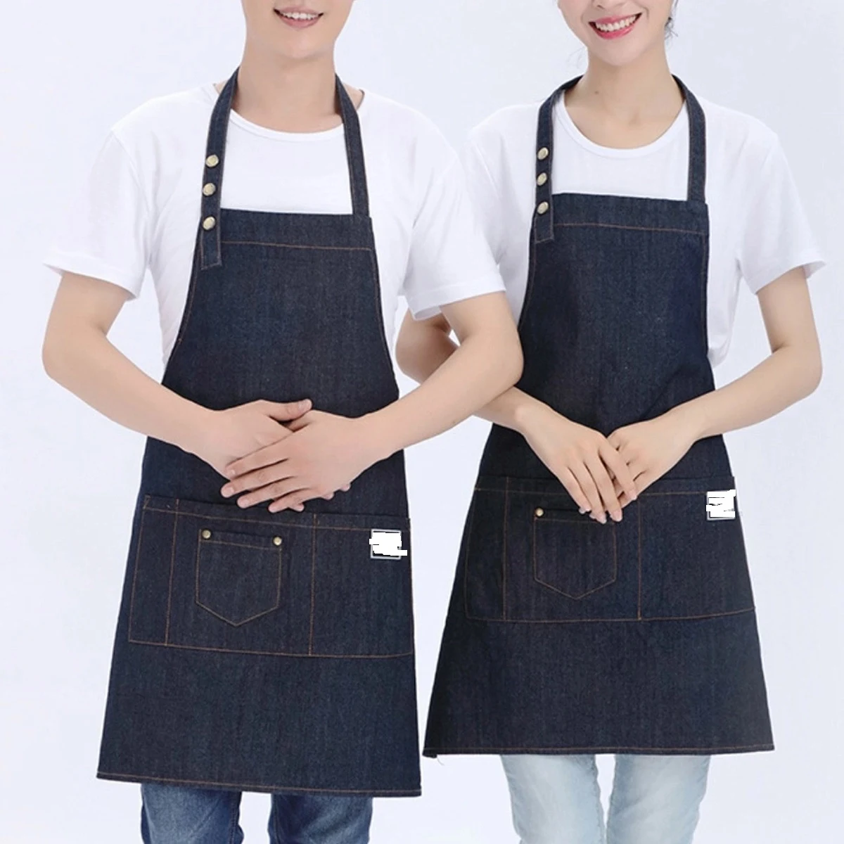Denim Apron With Tool Pockets 1