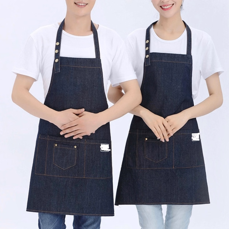 Denim Apron With Tool Pockets