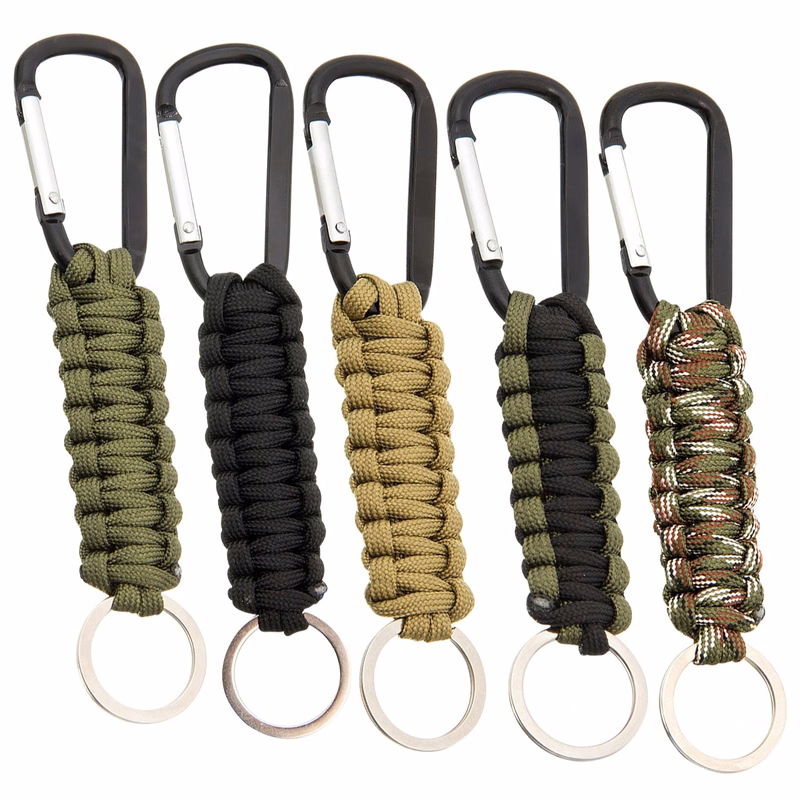 Paracord Braided Keychain With Carabiner