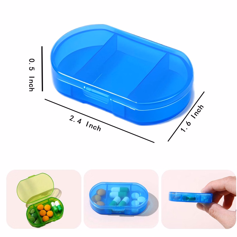 3 Compartment Convenient Portable Pill Box