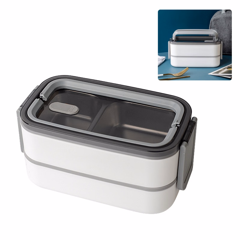 Double Layer Insulated Bento Box Portable-C