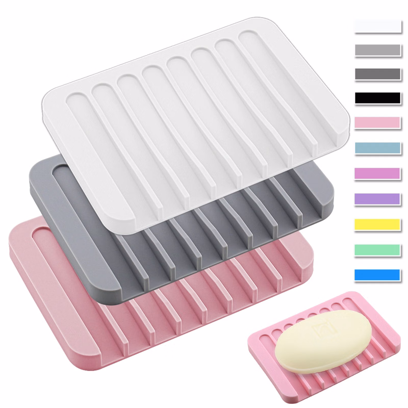 Silicone Bamboo Soap Dish