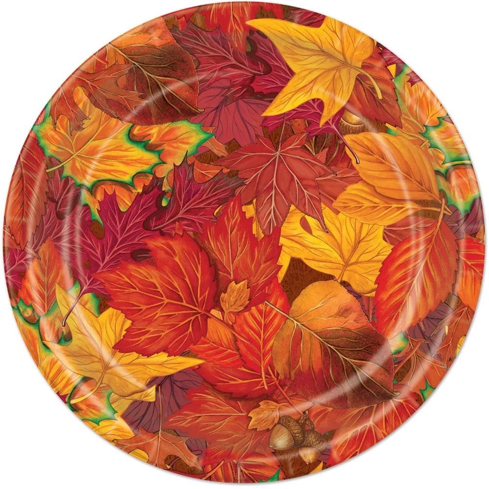Fall Leaf Plates - 9" 8 Pk 1