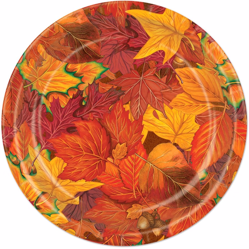 Fall Leaf Plates - 9" 8 Pk