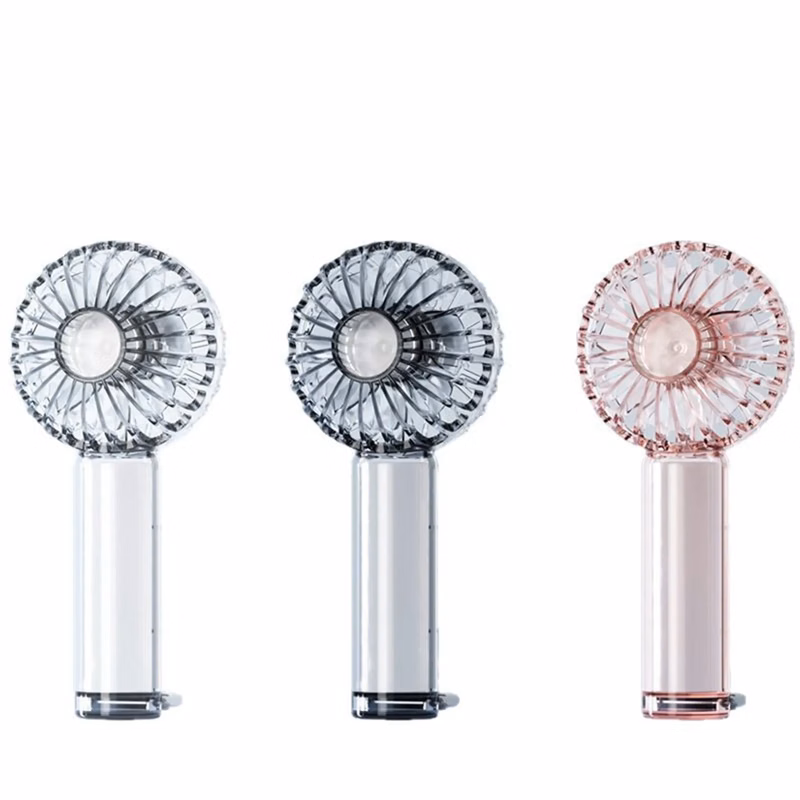 1200 mAh Clear Rechargeable Y53 Mini Hand Held Cooler Fan
