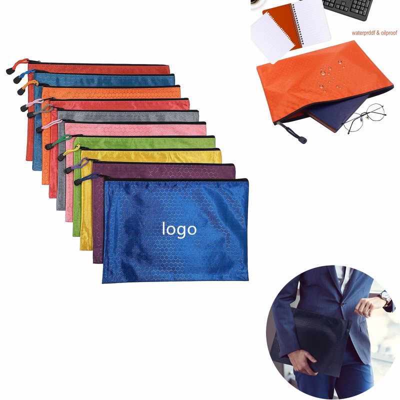 A4 Waterproof PVC Zipper File Bag