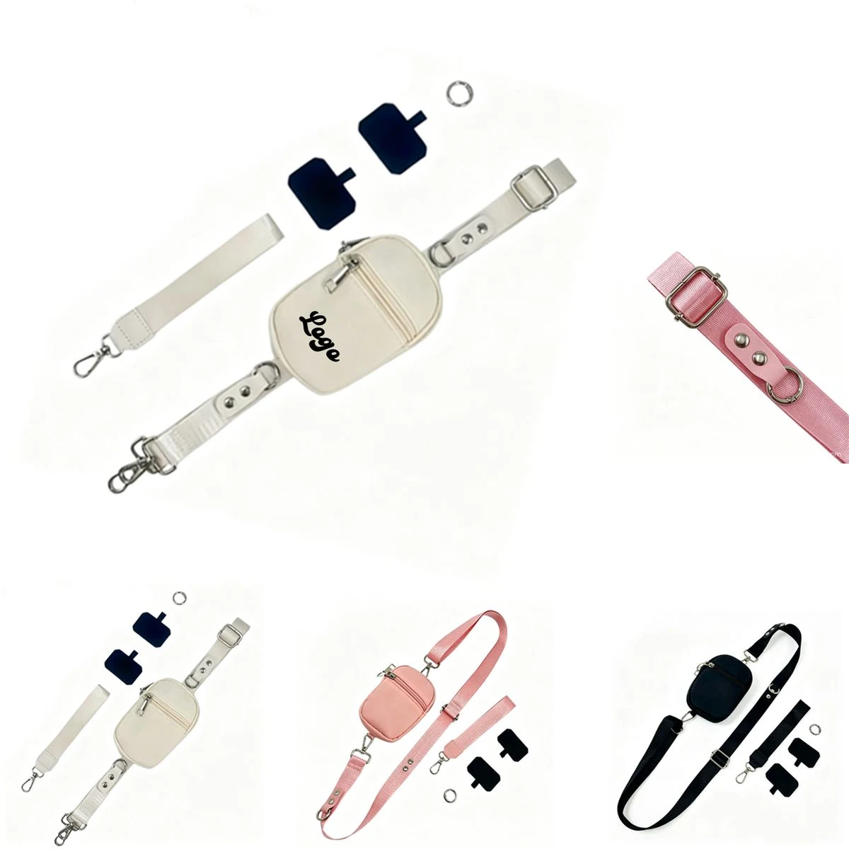 Detachable Adjustable Zipper Coin Purse 1