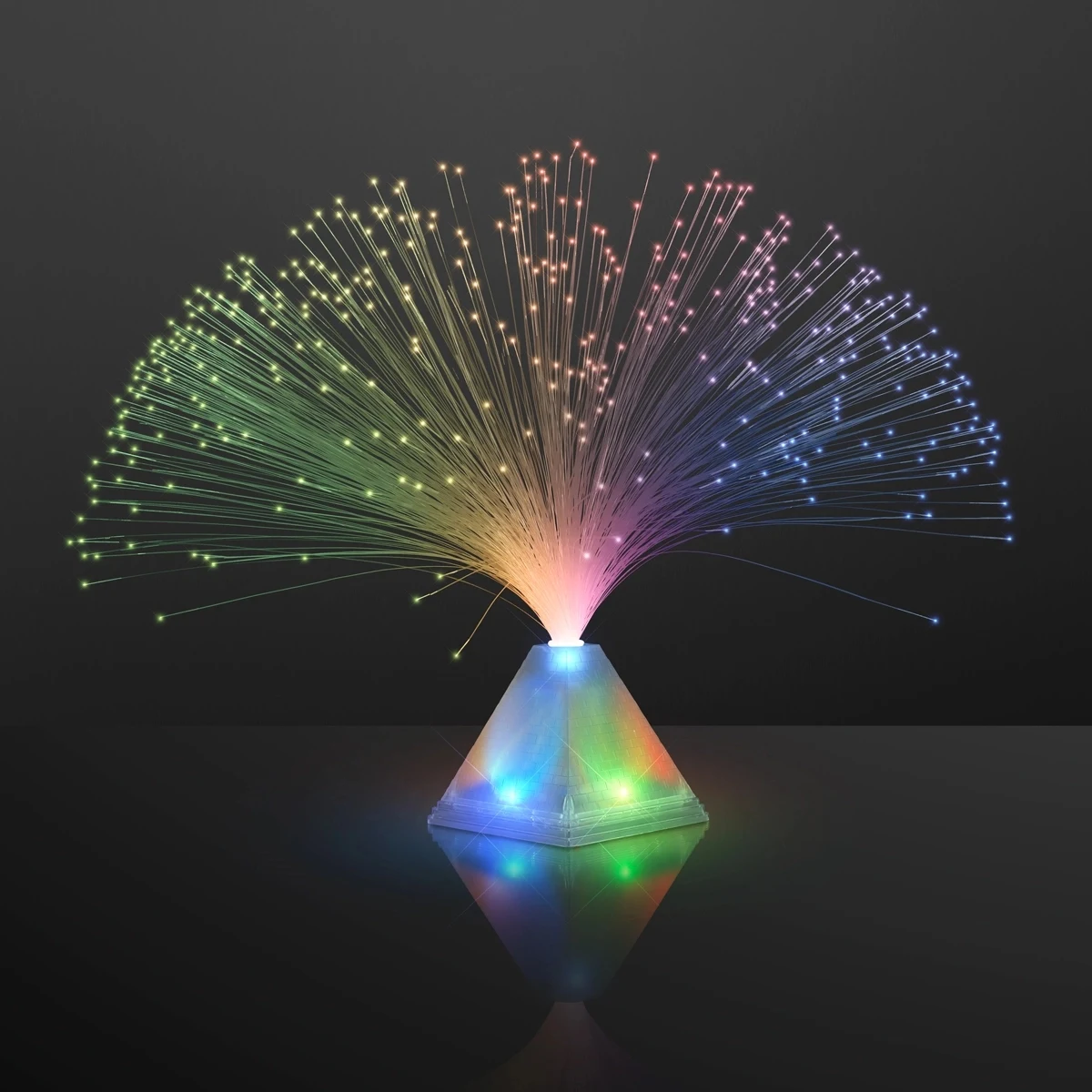 Fiber Optic Pyramid Centerpiece Light 1