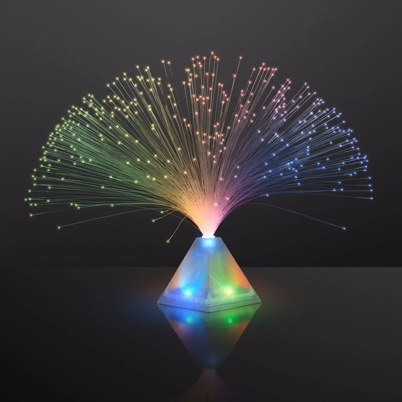 Fiber Optic Pyramid Centerpiece Light