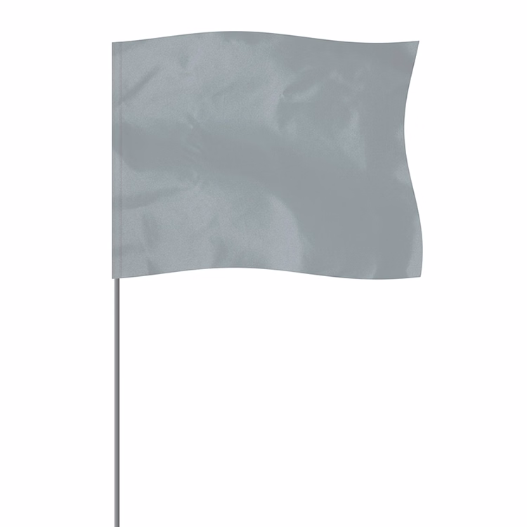 Silver 4" x 5" Marker Flag on a 21" Wire