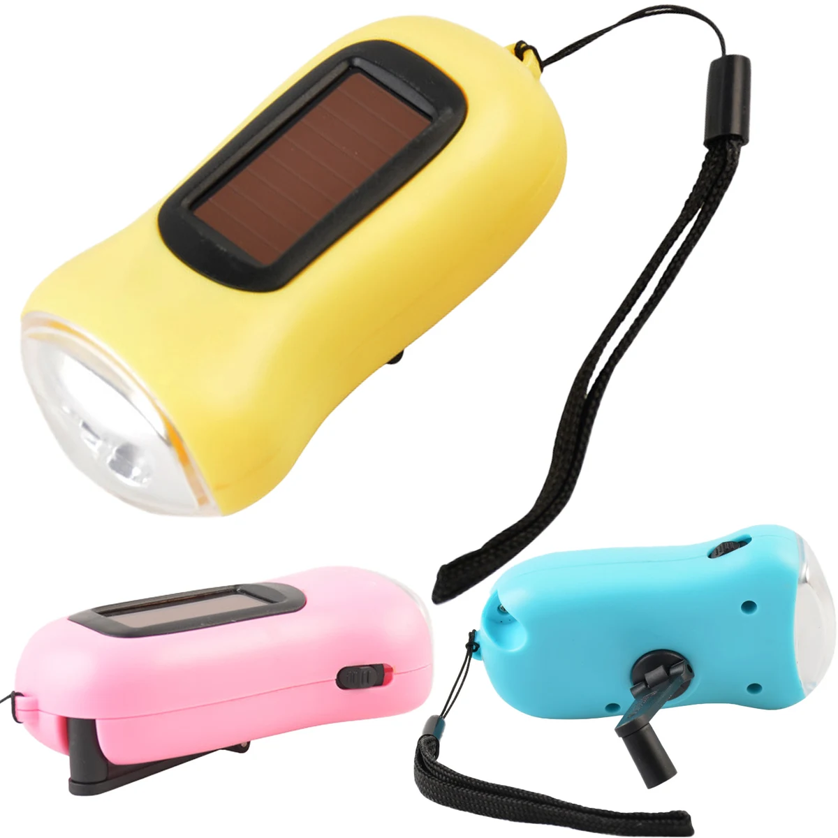 Hand Cranking Solar Flashlight 1
