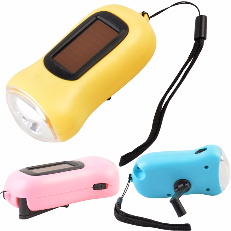 Hand Cranking Solar Flashlight