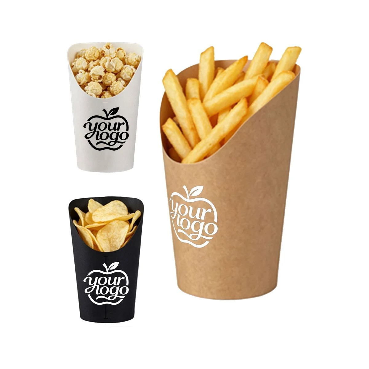 Customizable 12 OZ Disposable Fry Cups for Fast Food 1