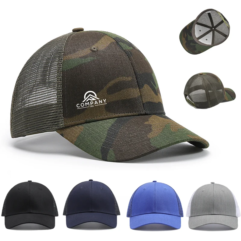 Blank Golf Gorras Mesh 6 Panel Camo Truker Caps 1