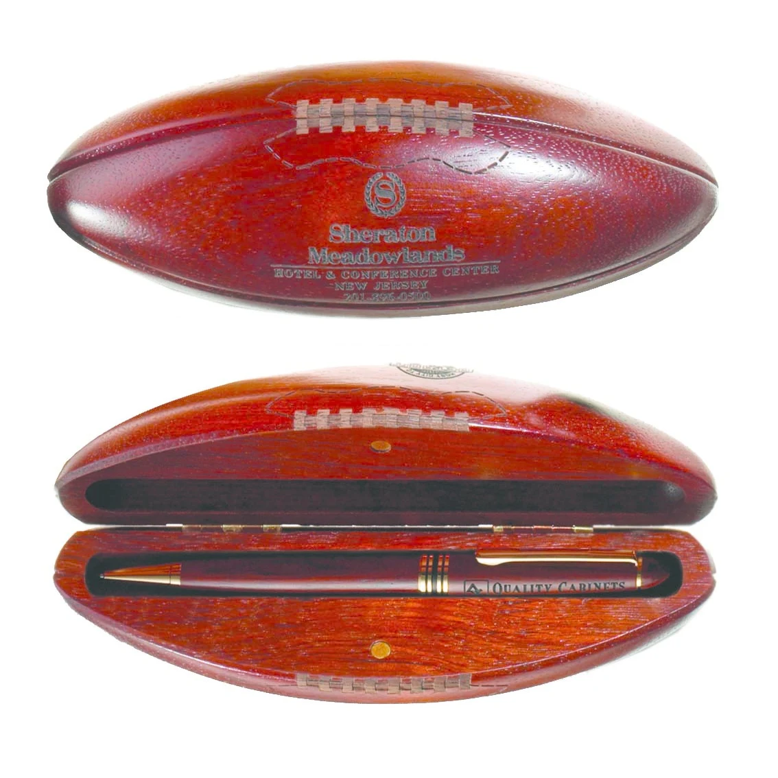 Rosewood Pen in Solid Rosewood Football Box 1