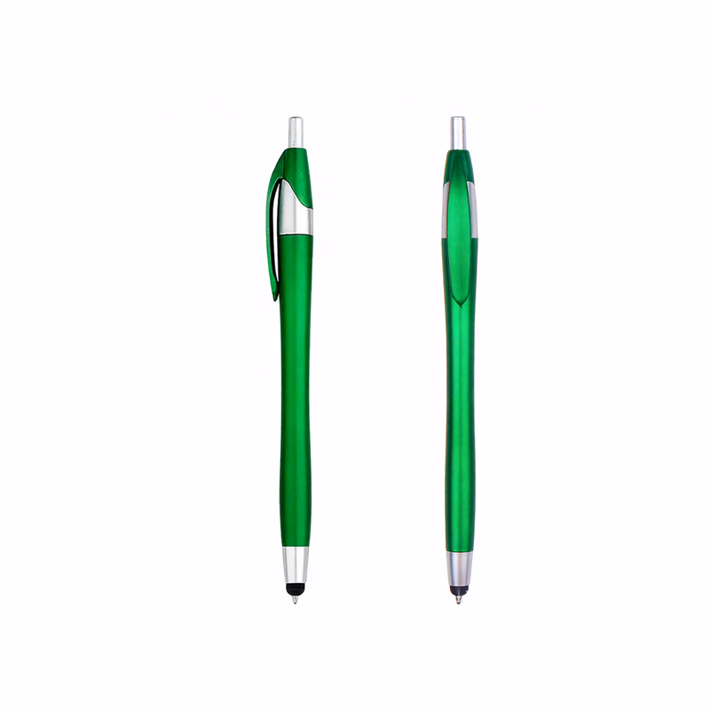 Two In One Plastic Stylus Ballpoint Pen 5.91"