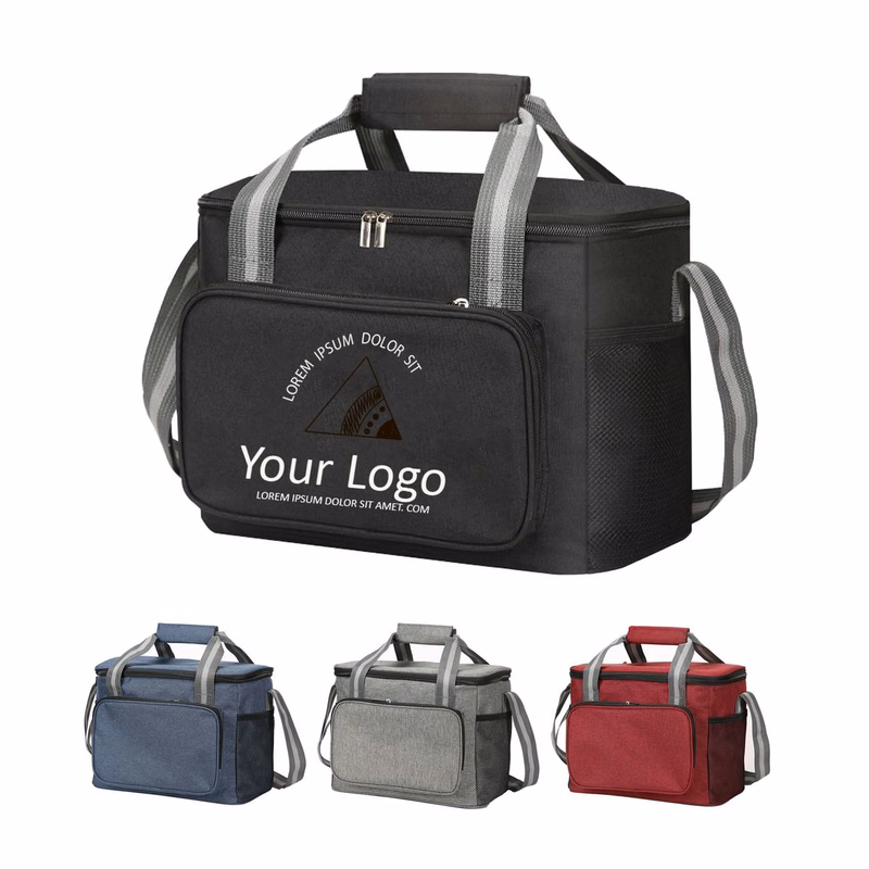 Insulated Oxford Fabric Lunch Cooler Tote with Zipper