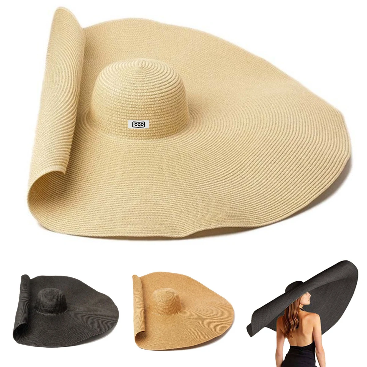 Giant Large Size Women Beach Straw Hat 1