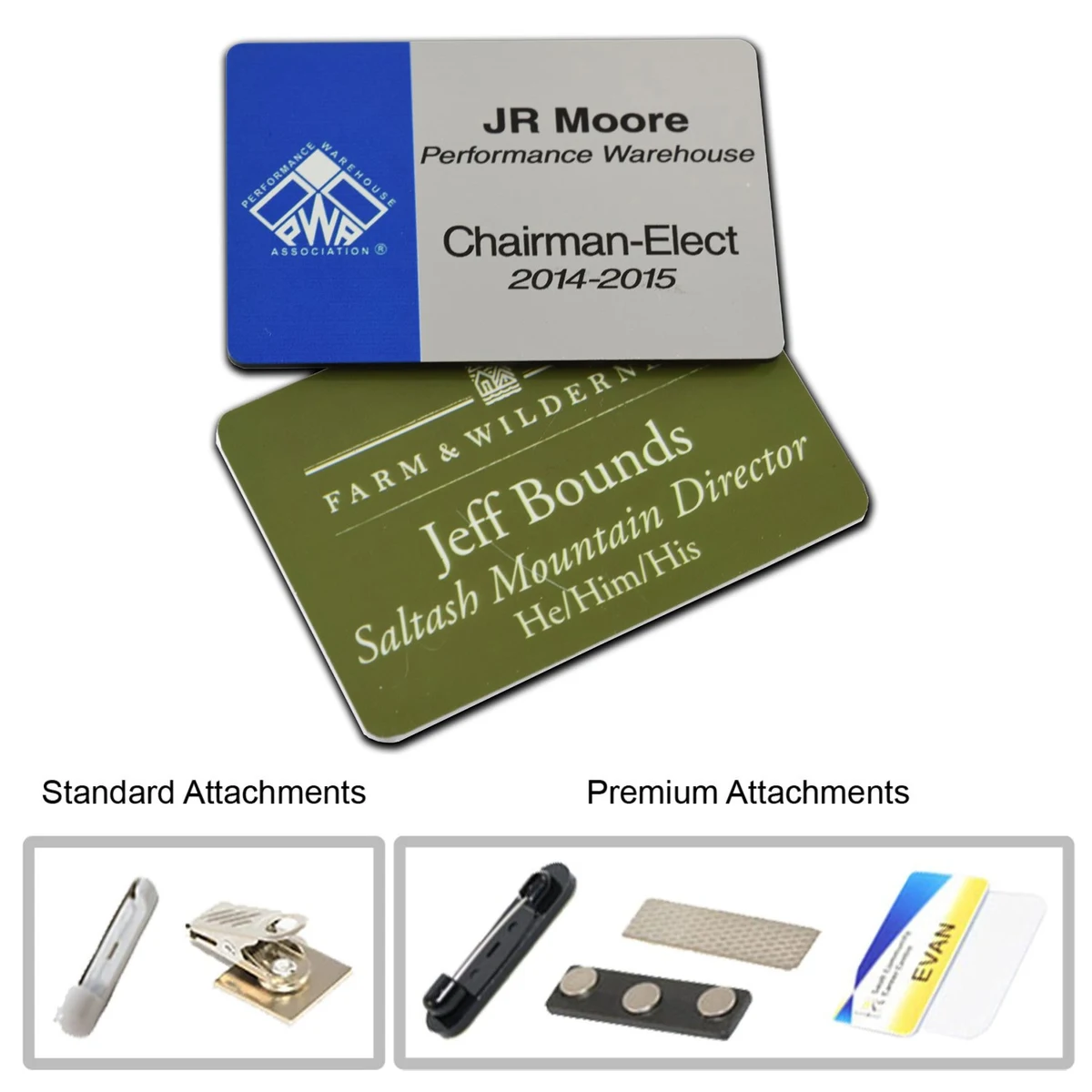 2.125" x 3.375" Plastic Name Badge 1
