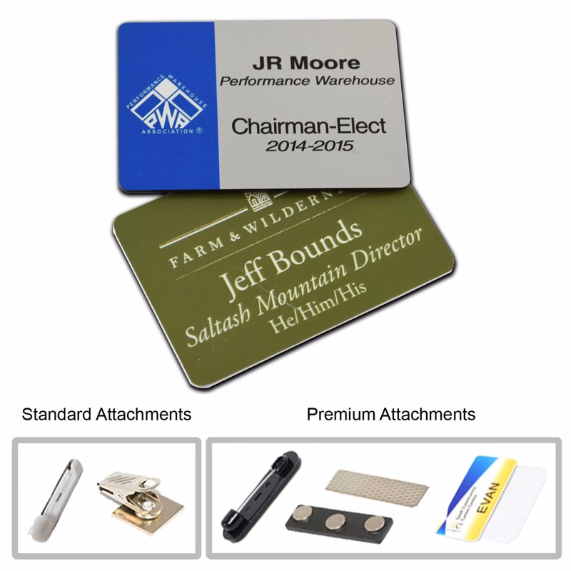 2.125" x 3.375" Plastic Name Badge
