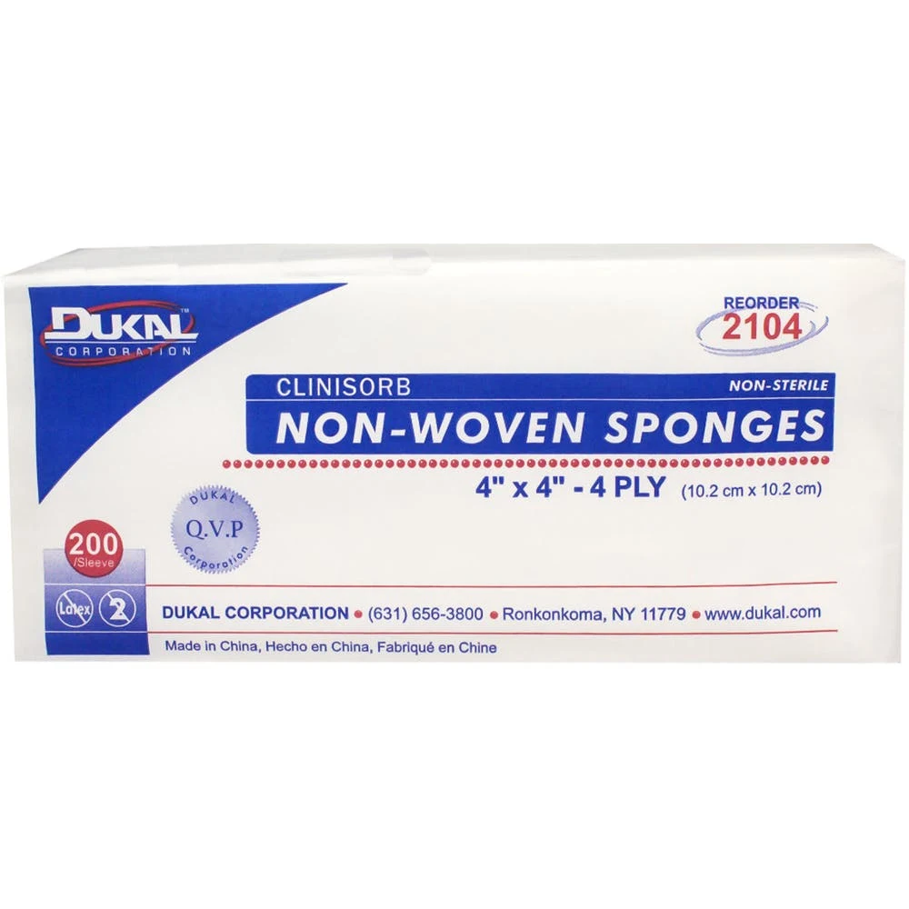 Clinisorb Non-Woven Sponge - 4 Ply 200 Count 4" x 4" 1