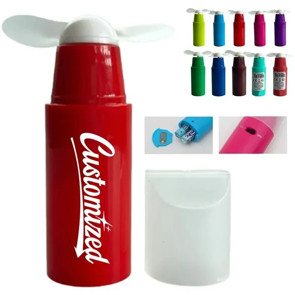 Custom Mini Lipstick-Style Portable USB Fan with Hidden Blades — Summer Travel Cooling 1