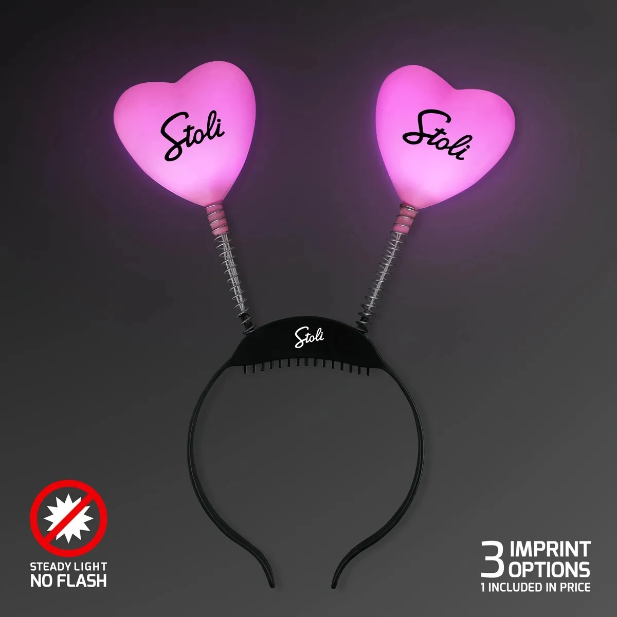 Pink heart light-up head boppers 1