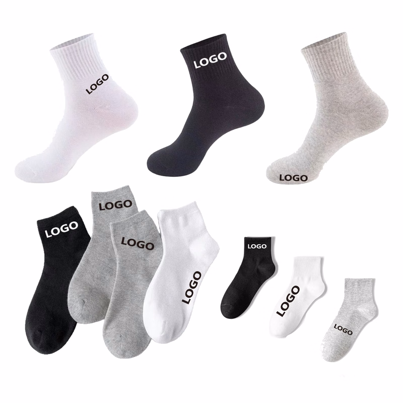 MOQ100 Cotton-Polyester Mid-Calf Socks